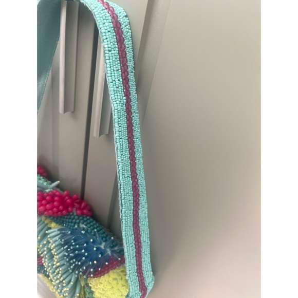 Viral TikTok Handmade Beaded Coastal Coral Reef Shoulder Handbag NWT - Picture 5 of 12